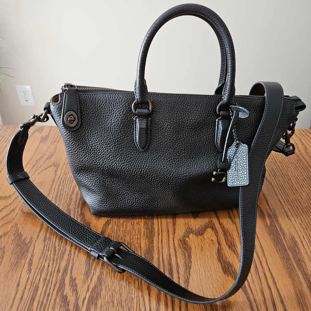 Coach Cara CE741 Satchel Soft Pebbled Crossbody Bag